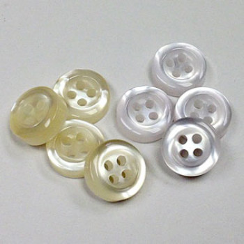 SB-015 - Dress Shirt Button - 4mm thickness - 3 Sizes and 2 Colors, Priced per Dozen 